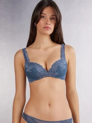 Intimissimi Biustonosz Super Push-Up Gioia Pretty Flowers Kobieta Niebieski Rozmiar