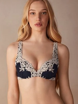 Intimissimi Biustonosz Super Push-Up Gioia Pretty Flowers Kobieta Niebieski Rozmiar