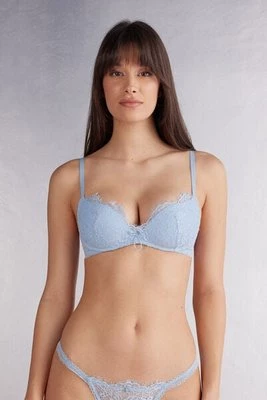 Intimissimi Biustonosz Super Push-Up Gioia The Most Romantic Season Kobieta Jasnoniebieski Rozmiar