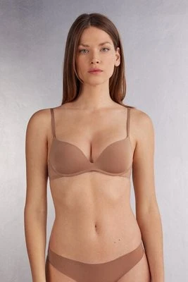 Intimissimi Biustonosz Super Push-Up Gioia z Mikrofibry The Silky Touch Kobieta Naturalny Rozmiar