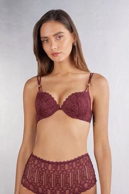 Intimissimi Biustonosz Super Push-Up Simona Elegant Silhouette Kobieta Burgundia Rozmiar