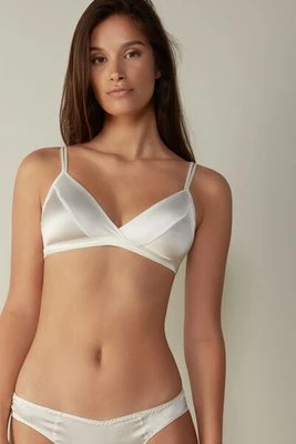 Intimissimi Biustonosz Trójkąt z Jedwabiu Emma Kobieta Kremowy Rozmiar