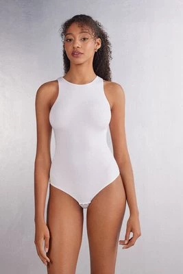 Intimissimi Body na Szerokich Ramiączkach z Tkaniny Fresh Bamboo Kobieta Biały Rozmiar