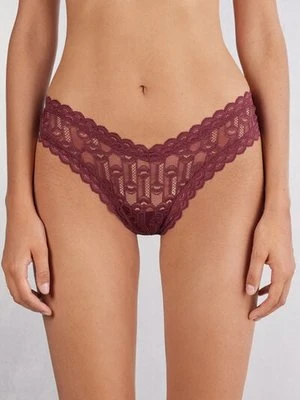 Intimissimi Brazyliany w Stylu Lat '80 Elegant Silhouette Kobieta Burgundia Rozmiar