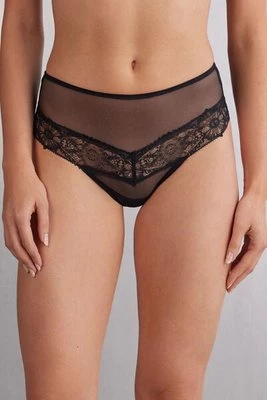 Intimissimi Figi Brazylijskie Culotte z Wysokim Stanem A Timeless Night Kobieta Czarny Rozmiar