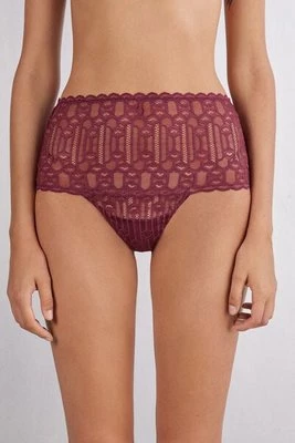 Intimissimi Figi Brazylijskie Culotte z Wysokim Stanem Elegant Silhouette Kobieta Burgundia Rozmiar