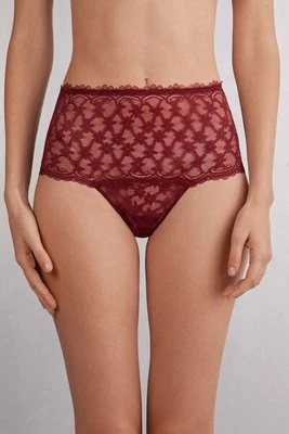 Intimissimi Figi Brazylijskie Culotte z Wysokim Stanem She is a Classic Kobieta Czerwony Rozmiar