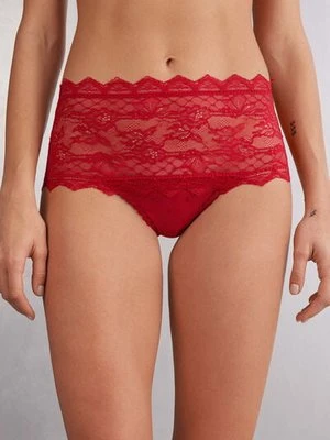 Intimissimi Figi Brazylijskie Culotte z Wysokim Stanem Winter of Love Kobieta Czerwony Rozmiar