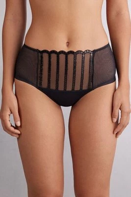 Intimissimi Figi Culotte z Wysokim Stanem See the Magic Kobieta Czarny Rozmiar