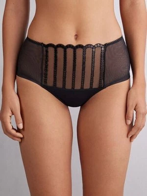 Intimissimi Figi Culotte z Wysokim Stanem See the Magic Kobieta Czarny Rozmiar