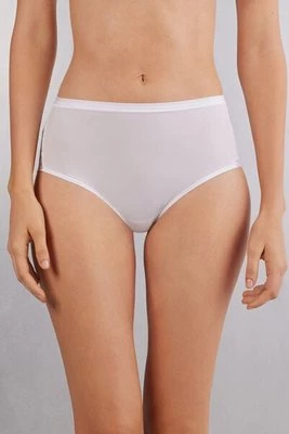 Intimissimi Figi z Wysokim Stanem z Mikrofibry Ultralight i Koronki Kobieta Biały Rozmiar