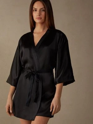 Intimissimi Kimono z Jedwabiu Kobieta Czarny Rozmiar M/L