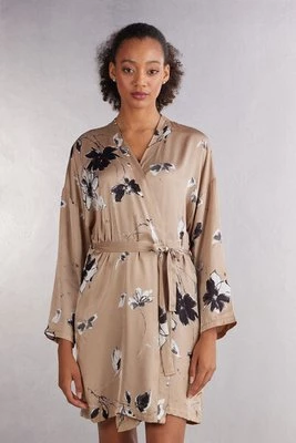 Intimissimi Kimono z Satyny Wiskozowej Autumn Blossom Kobieta Motyw Kwiatowy Rozmiar M/L