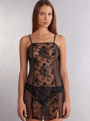 Intimissimi Koronkowa Koszulka Babydoll Couture de Nuit Kobieta Czarny Rozmiar