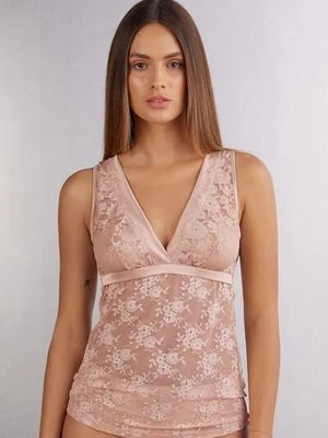 Intimissimi Koronkowa Koszulka Satin Meets Lace Kobieta Jasnoróżowy Rozmiar