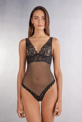 Intimissimi Koronkowe Body Elena Her Beauty Kobieta Czarny Rozmiar