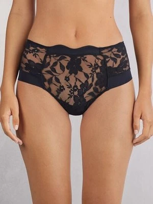 Intimissimi Koronkowe Brazyliany Culotte z Wysokim Stanem The Art of Romance Kobieta Czarny Rozmiar