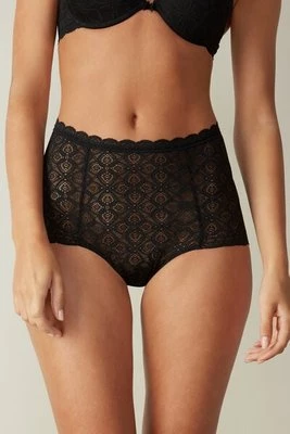 Intimissimi Koronkowe Figi Culotte Wysokie Kobieta Czarny Rozmiar