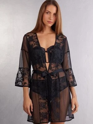 Intimissimi Koronkowe Kimono Couture de Nuit Kobieta Czarny Rozmiar M/L