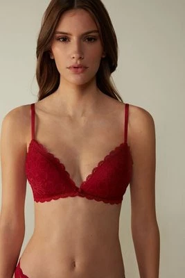 Intimissimi Koronkowy Biustonosz Trójkąt Tiziana Kobieta Czerwony Rozmiar