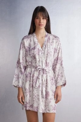 Intimissimi Satynowe Kimono Graceful Simplicity Kobieta Z Nadrukiem Rozmiar M/L