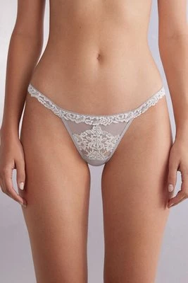 Intimissimi Stringi z Paseczkami po Bokach Pretty Flowers Kobieta Biały Rozmiar