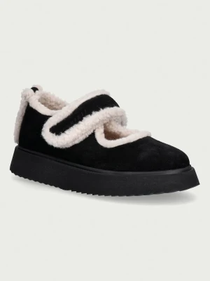 Inuikii baleriny zamszowe Shearling M.J. czarny