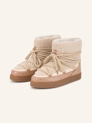 Inuikii Botki Curly Rock Z Nitami beige szary