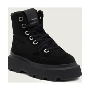 INUIKII Botki na platformie MATILDA | zamsz