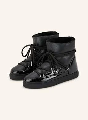 Inuikii Botki Sznurowane Gloss schwarz