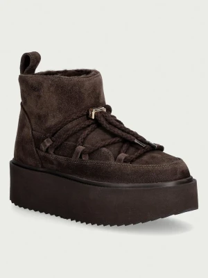 Inuikii Classic Low Platform śniegowce damskie zamszowe brązowy