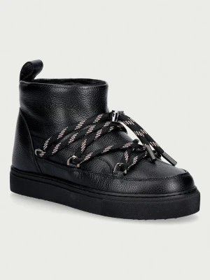 Inuikii Full Leather Gloss śniegowce damskie skórzane czarny