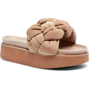 INUIKII Klapki PUFFER BRAIDED | z dodatkiem skóry