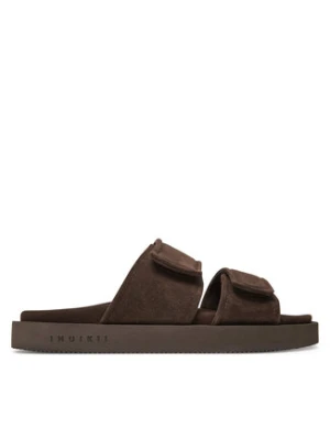 Inuikii Klapki Suede Double Band 50102-510 Brązowy