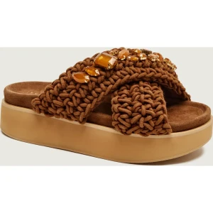 INUIKII Klapki WOVEN STONES | zamsz