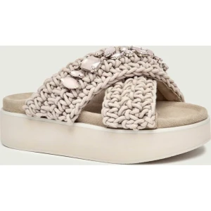 INUIKII Klapki WOVEN STONES | zamsz