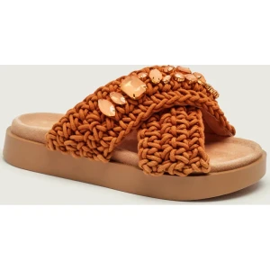 INUIKII Klapki WOVEN STONES | zamsz