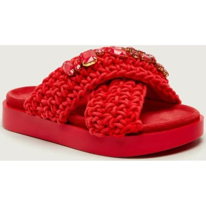 INUIKII Klapki WOVEN STONES | zamsz