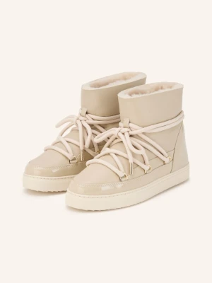 Inuikii Lakierowane Botki Glossy weiss KREMOWY
