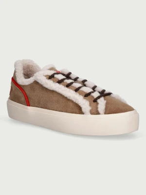 Inuikii Lila Shearling Lace Up sneakersy męskie zamszowe brązowy