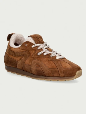 Inuikii Maribella Shearling sneakersy damskie zamszowe brązowy