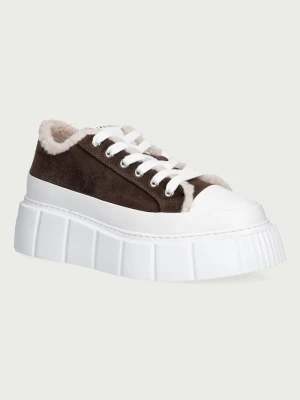 Inuikii Matilda Curly sneakersy damskie zamszowe brązowy