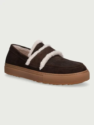 Inuikii mokasyny damskie zamszowe Shearling Loafer brązowy