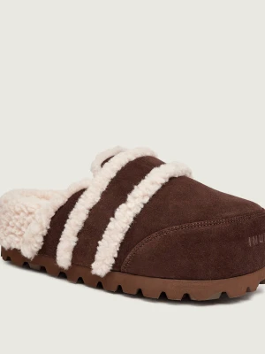 INUIKII Mule Cozy | shearling | zamsz | z dodatkiem wełny brązowy