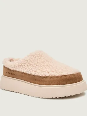 INUIKII Mule CURLY MICRO | shearling | z dodatkiem skóry | wełna