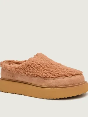 INUIKII Mule CURLY MICRO | shearling | z dodatkiem skóry | wełna
