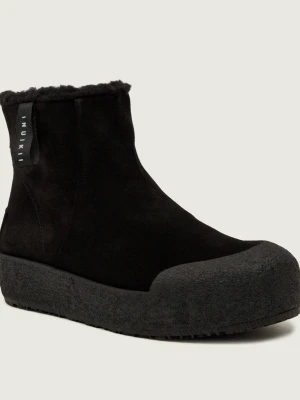 INUIKII Ocieplane botki na platformie CORTINA | shearling | zamsz