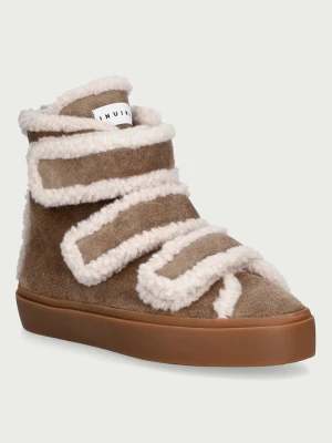Inuikii Shearling Velcro High sneakersy damskie zamszowe beżowy