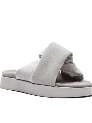 INUIKII Klapki SOFT CROSSED | zamsz szary