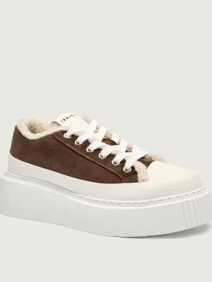 INUIKII Skórzane sneakersy MATILDA CURLY | shearling